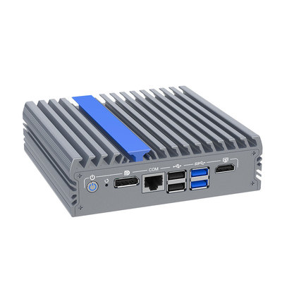 6W TDP 4 Lan Fanless Firewall PC N100 CPU 4K Dual Display Linux Mini PC