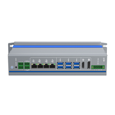 Leistungsstarker Mini-Pc 24v ohne Lüfter 12. Generation Core Mini Comput Linux mit 6 USB3.0 4 LAN-Ports